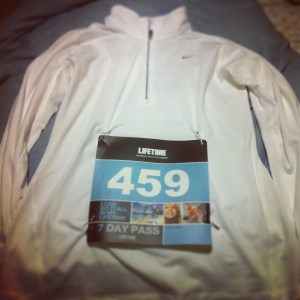 New Nike Half Zip from Pacers, Race Bib Pinned and Ready To Go