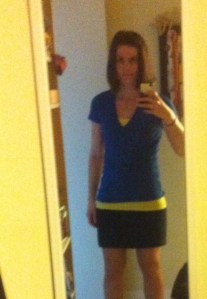 Wearing my blue and yellow for Boston today.