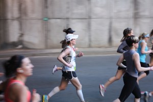 Coming out of the tunnel at mile 1