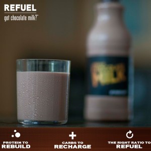 Chocolate milk nutrition lockup