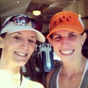 Enjoying some Starbucks post 18 miles!